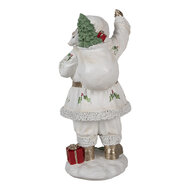 Clayre &amp; Eef | Kerstdecoratie Kerstman Wit 14x16x31 cm | 6PR4296