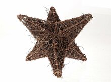 HBX Natural Living Hang. Star bruin hout Dimensional 53 x 53 cm | 632300043 | Stoer &amp; Sober Woonstijl