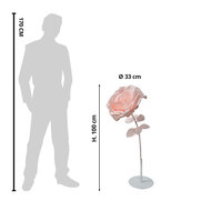 Clayre & Eef | Decoratie roos Roze ø 33x100 cm | 50780