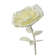 Clayre & Eef | Decoratie roos Wit ø 23x80 cm | 50781