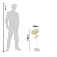 Clayre & Eef | Decoratie roos Wit ø 23x80 cm | 50781