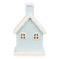 Clayre &amp; Eef | Decoratie Huis met LED Blauw Roze 9x8x15 cm | 6PR4200