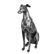 Clayre &amp; Eef | Decoratie Beeld Hond Zilverkleurig 20x10x30 cm | 6PR5068