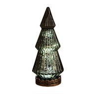 Clayre &amp; Eef | Kerstdecoratie Kerstboom met LED Groen &oslash; 13x23 cm / 2xAAA | 6GL4573GR