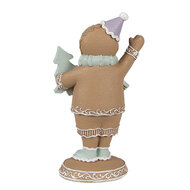 Clayre &amp; Eef | Decoratie peperkoekpop Bruin Groen 9x5x16 cm | 6PR4321