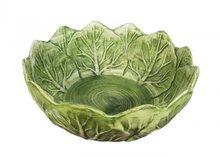 Set van 2 Rimini Groene schaal Slablad  groot / klein  30 x 11 cm / 23 x 10 cm aardewerk | B019B018 | Piccobella Italiaans Servies