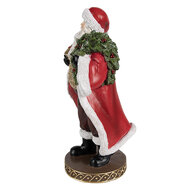 Clayre &amp; Eef | Kerstdecoratie Kerstman Rood Bruin 13x10x23 cm | 6PR4278