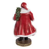 Clayre &amp; Eef | Kerstdecoratie Kerstman Rood Bruin 13x10x23 cm | 6PR4278