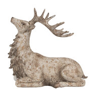 Clayre &amp; Eef | Decoratie hert Bruin 29x15x27 cm | 6PR4287