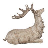 Clayre &amp; Eef | Decoratie hert Bruin 29x15x27 cm | 6PR4287