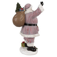 Clayre &amp; Eef | Kerstdecoratie Kerstman Roze 24x19x43 cm | 6PR4299