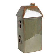 Clayre & Eef | Decoratie Huisje met LED Groen 7x6x15 cm | 6CE1797