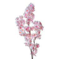 Clayre &amp; Eef | Decoratie tak met bloemen Roze Wit 20x10x106 cm | 5PL0072