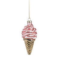 Clayre &amp; Eef | Kerstbal Roze &oslash; 7x14 cm | 6GL4604