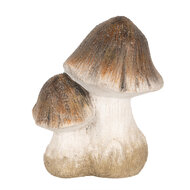 Clayre &amp; Eef | Decoratie Paddenstoelen Bruin Wit 10x7x12 cm | 6CE1768