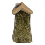 Clayre &amp; Eef | Decoratie Huisje Groen Bruin 5x5x10 cm | 6CE1779