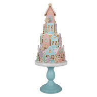 Clayre & Eef | Decoratie Huis Blauw ø 24x59 cm | 5PR0136