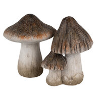 Clayre &amp; Eef | Decoratie Paddenstoelen Bruin Wit 10x8x13 cm | 6CE1766