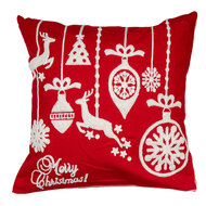 Clayre &amp; Eef | Kussenhoes Rood Wit 45x45 cm | KT021.355