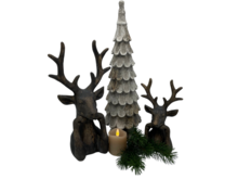 Decoratiebeeld Hert Zen vintage bruin steen maat S 30 x 16 cm | 820615 | Home Sweet Home | Stoer & Sober Woonstijl