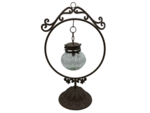 Lantaarn lamp aan metalen standaard bruin timer 56 x 20 cm ijzer | 813040 | Home Sweet Home | Stoer &amp; Sober Woonstijl