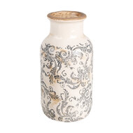 Clayre & Eef | Vaas Beige Grijs ø 14x26 cm | 6CE1927M