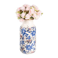 Clayre & Eef | Vaas Beige Blauw ø 15x32 cm | 6CE1928L