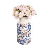 Clayre & Eef | Vaas Beige Blauw ø 14x26 cm | 6CE1928M