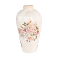 Clayre & Eef | Vaas Beige Roze ø 17x30 cm | 6CE1963S