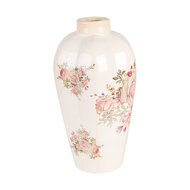 Clayre & Eef | Vaas Beige Roze ø 17x30 cm | 6CE1963S