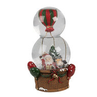 Clayre &amp; Eef | Sneeuwbol met muziek Kerstma Rood Groen 12x10x21 cm | 65768