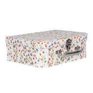 Clayre &amp; Eef | Decoratie koffer Set van 3 Wit 30x22x9/25x20x9/20x17x8 cm | 66012