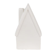 Clayre &amp; Eef | Decoratie Huisje met LED Wit 9x6x15 cm | 6CE1794