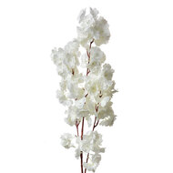 Clayre & Eef | Decoratie tak met bloemen Wit 24x8x100 cm | 5PL0118W