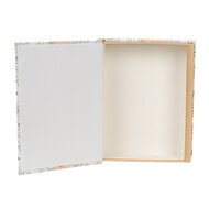 Clayre & Eef | Doos in boekvorm (3) Wit Groen 29x24x7/25x20x6/22x16x5 cm | 66021