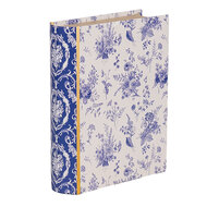Clayre & Eef | Doos in boekvorm Wit Blauw 17x14x5 cm | 66014