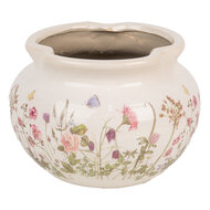 Clayre &amp; Eef | Bloempot Binnen Beige Roze &oslash; 23x16 cm | 6CE1944L