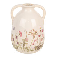 Clayre & Eef | Vaas Beige Roze ø 16x22 cm | 6CE1947L