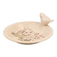 Clayre &amp; Eef | Vogelvoederbak Beige Roze &oslash; 26x10 cm | 6CE1948L