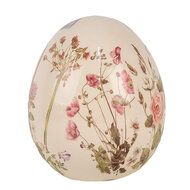Clayre &amp; Eef | Decoratie Ei Beige Roze &oslash; 14x16 cm | 6CE1918L