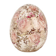 Clayre & Eef | Decoratie Ei Beige Roze ø 10x12 cm | 6CE1920M