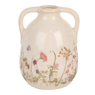 Clayre & Eef | Vaas Beige Roze ø 14x18 cm | 6CE1947M