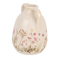 Clayre & Eef | Vaas Beige Roze ø 14x18 cm | 6CE1947M