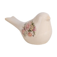 Clayre &amp; Eef | Decoratie beeld Vogel Beige Roze 25x10x13 cm | 6CE1951L