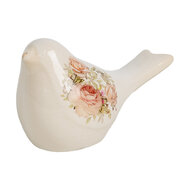 Clayre & Eef | Decoratie beeld Vogel Beige Roze 16x7x9 cm | 6CE1951S