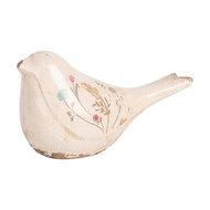 Clayre &amp; Eef | Decoratie beeld Vogel Beige Roze 22x9x12 cm | 6CE1952M