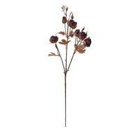 Clayre &amp; Eef | Decoratie tak met bloemen Rood Bruin 16x9x73 cm | 6PL0330R