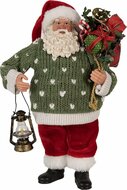 Clayre &amp; Eef | Kerstdecoratie Kerstman Rood 16x8x27 cm | 65592