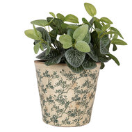 Clayre &amp; Eef | Bloempot Binnen Beige Groen &oslash; 21x20 cm | 6CE1976L