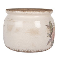 Clayre &amp; Eef | Bloempot Binnen Beige Roze &oslash; 20x15 cm | 6CE1978L
